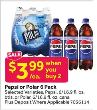 Stop&Shop Pepsi or Polar 6 Pack offer