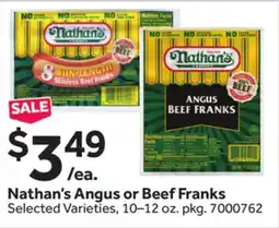 Stop&Shop Nathan's Angus or Beef Franks offer