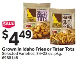 Stop&Shop Grown In Idaho Fries or Tater Tots offer