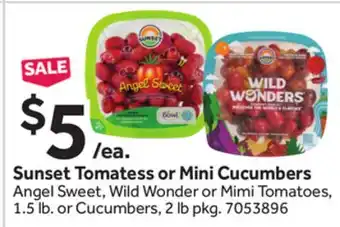 Stop&Shop Sunset Tomatess or Mini Cucumbers offer