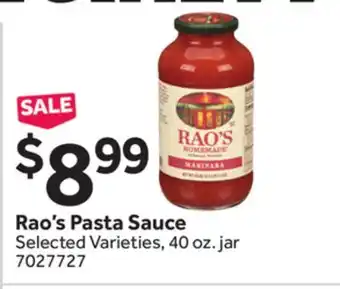 Stop&Shop Rao's Pasta Sauce offer