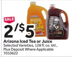 Stop&Shop Arizona Iced Tea or Juice offer