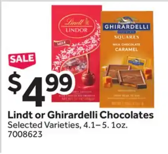 Stop&Shop Lindt or Ghirardelli Chocolates offer