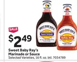 Stop&Shop Sweet Baby Ray's Marinade or Sauce offer