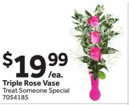 Stop&Shop Triple Rose Vase offer