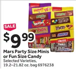 Stop&Shop Mars Party Size Minis or Fun Size Candy offer