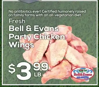 DeCicco & Sons Fresh Bell & Evans Party Chicken Wings offer