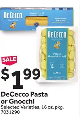 Stop&Shop DeCecco Pasta or Gnocchi offer