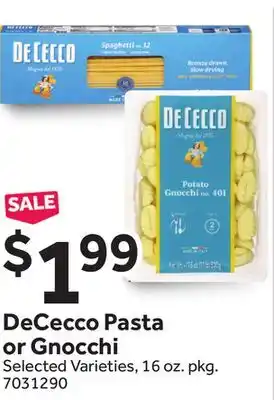 Stop&Shop DeCecco Pasta or Gnocchi offer