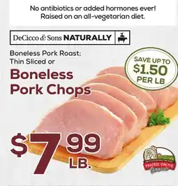 DeCicco & Sons Boneless Pork Chops offer