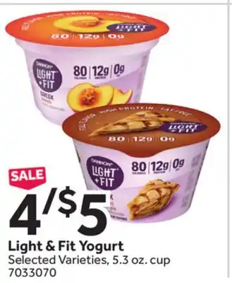 Stop&Shop Light & Fit Yogurt offer