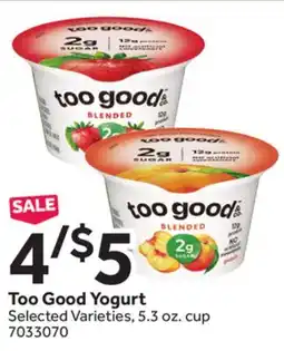 Stop&Shop Too Good Yogurt offer