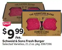 Stop&Shop Schweid & Sons Fresh Burger offer