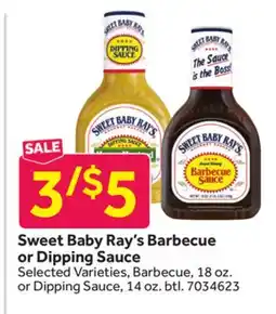 Stop&Shop Sweet Baby Ray's Barbecue or Dipping Sauce offer