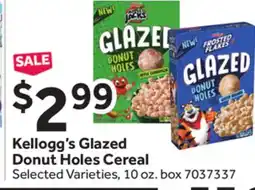 Stop&Shop Kellogg's Glazed Donut Holes Cereal offer