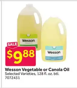 Stop&Shop Wesson Vegetable or Canola Oil offer