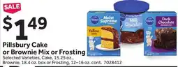 Stop&Shop Pillsbury Cake or Brownie Mix or Frosting offer