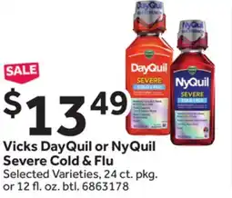 Stop&Shop Vicks DayQuil or NyQuil Severe Cold & Flu offer