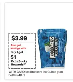 CVS Ice Breakers Ice Cubes gum bottles 40 ct offer