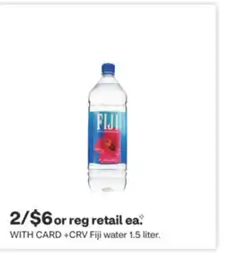 CVS Fiji water 1.5 liter offer