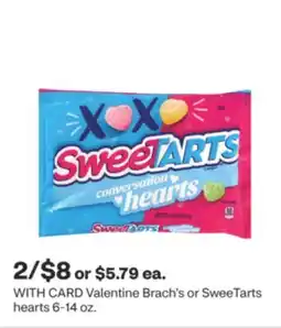 CVS Valentine Brach's or SweeTarts hearts 6-14 oz offer