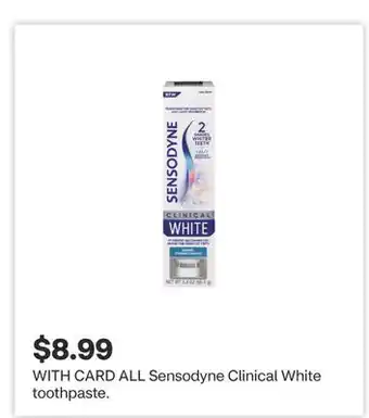 CVS ALL Sensodyne Clinical White toothpaste offer