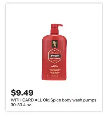 CVS ALL Old Spice body wash pumps 30-33.4 oz offer