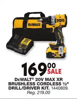 Blain's Farm & Fleet DEWALT 20V MAX XR BRUSHLESS CORDLESS ½ DRILL/DRIVER KIT offer