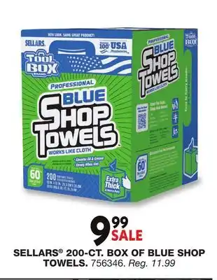 Blain's Farm & Fleet SELLARS 200-CT BOX OF BLUE SHOP TOWELS offer