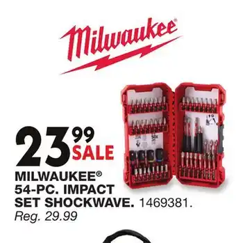 Blain's Farm & Fleet MILWAUKEE 54-PC. IMPACT SET SHOCKWAVE offer