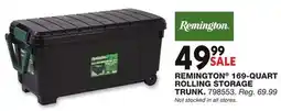 Blain's Farm & Fleet REMINGTON 169-QUART ROLLING STORAGE TRUNK offer