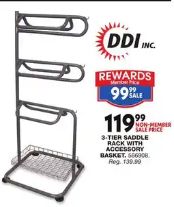 Blain's Farm & Fleet 3-TIER SADDLE RACK WITH ACCESSORY BASKET offer