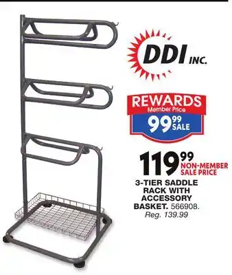 Blain's Farm & Fleet 3-TIER SADDLE RACK WITH ACCESSORY BASKET offer