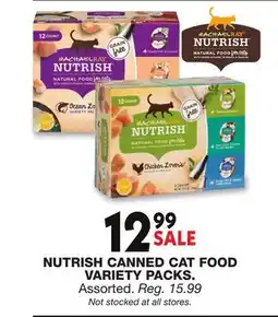 Blain's Farm & Fleet NUTRISH CANNED CAT FOOD VARIETY PACKS offer