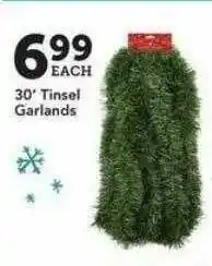 Christmas Tree Shops 30' Tinsel Garlands offer
