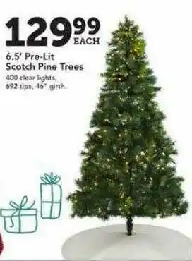 Christmas Tree Shops 6.5' Pre-lit Scotch Pine Trees offer