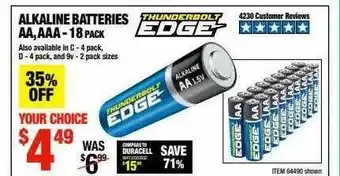 Harbor Freight Tools Alkaline Batteries Aa Aaa 18 Pack offer