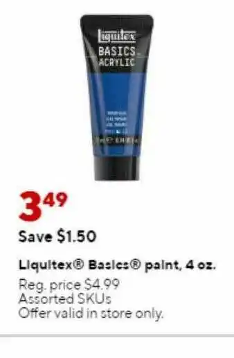 Staples Liquite Basics Paint offer