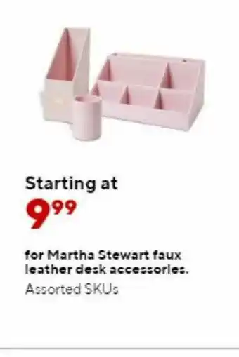 Staples For Martha Stewart Faux Leather Desk Accessories offer