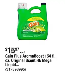 The Home Depot Gain Plus AromaBoost 154 fl. oz. Original Scent HE Mega Liquid Laundry Detergent (107-Loads) offer