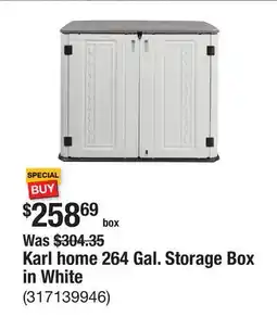 The Home Depot Karl home 264 Gal. Storage Box in White offer