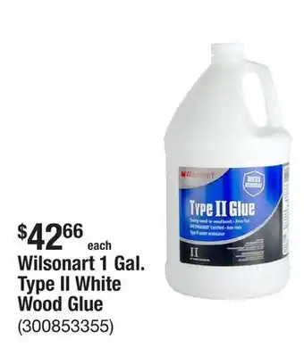 The Home Depot Wilsonart 1 Gal. Type II White Wood Glue offer