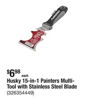 The Home Depot Husky 15-in-1 Painters Multi-Tool with Stainless Steel Blade offer