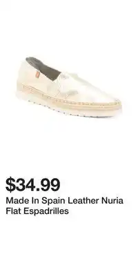 TJ Maxx Made In Spain Leather Nuria Flat Espadrilles offer