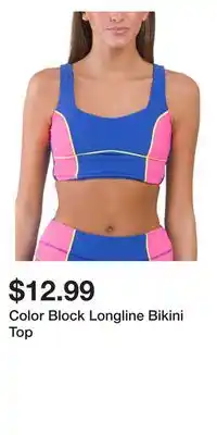 TJ Maxx Color Block Longline Bikini Top offer