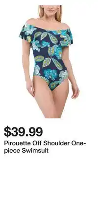 TJ Maxx Pirouette Off Shoulder One-piece Swimsuit offer