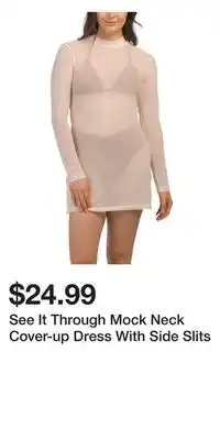 TJ Maxx See It Through Mock Neck Cover-up Dress With Side Slits offer