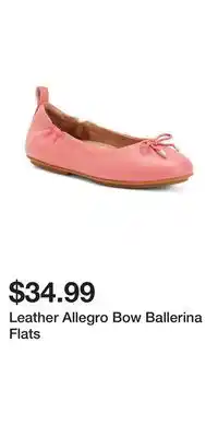 TJ Maxx Leather Allegro Bow Ballerina Flats offer