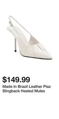 TJ Maxx Made In Brazil Leather Piaz Slingback Heeled Mules offer