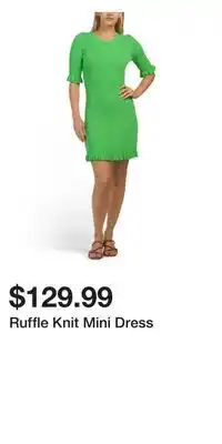 TJ Maxx Ruffle Knit Mini Dress offer